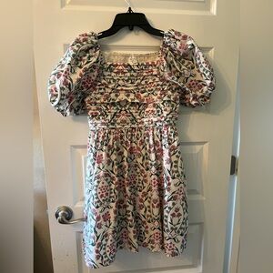 Abercrombie Kids Cream and Pink Floral Dress